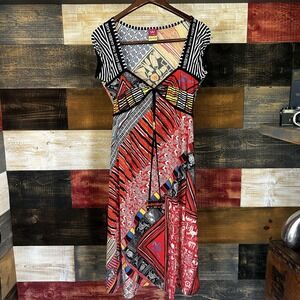 Save The Queen Dress xl Italy sicily Graphic Artsy Y2K rare Mesh